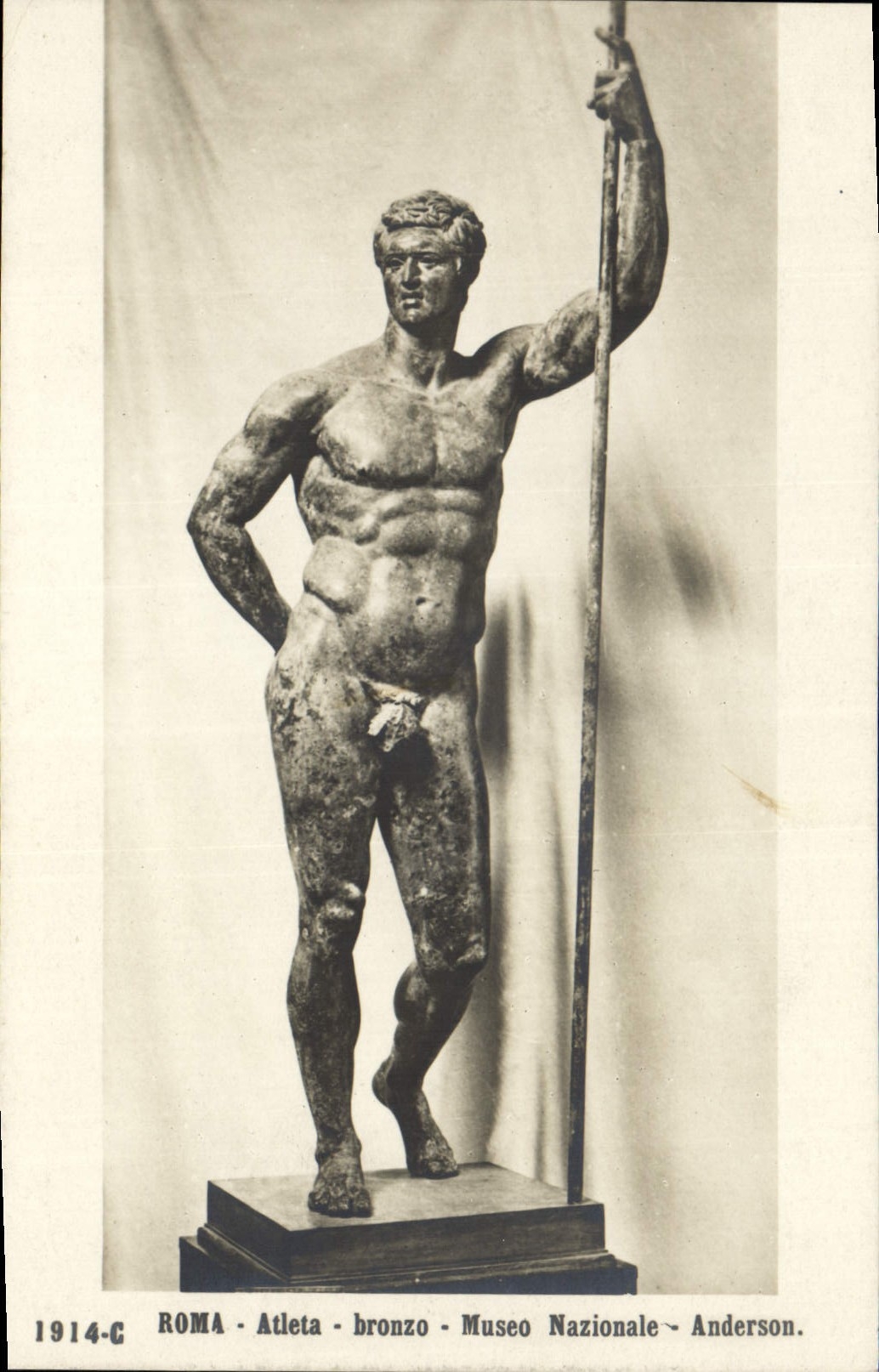 CPA Roma Atleta bronzo Museo Nazionale Anderson 