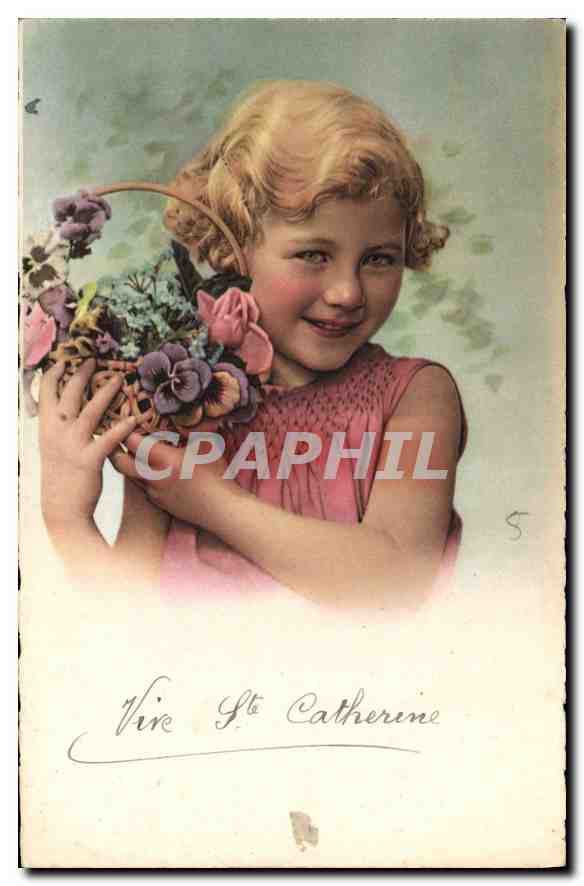 CPA Enfant Fleurs