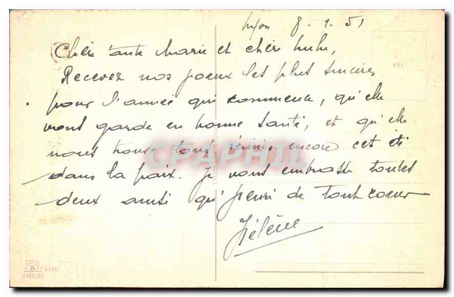 CPA Bonne annee Enfants — Verso