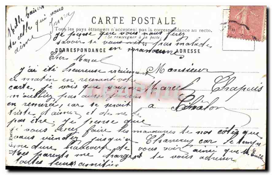 CPA Les Fleurs passent l'Amitie reste  — Verso