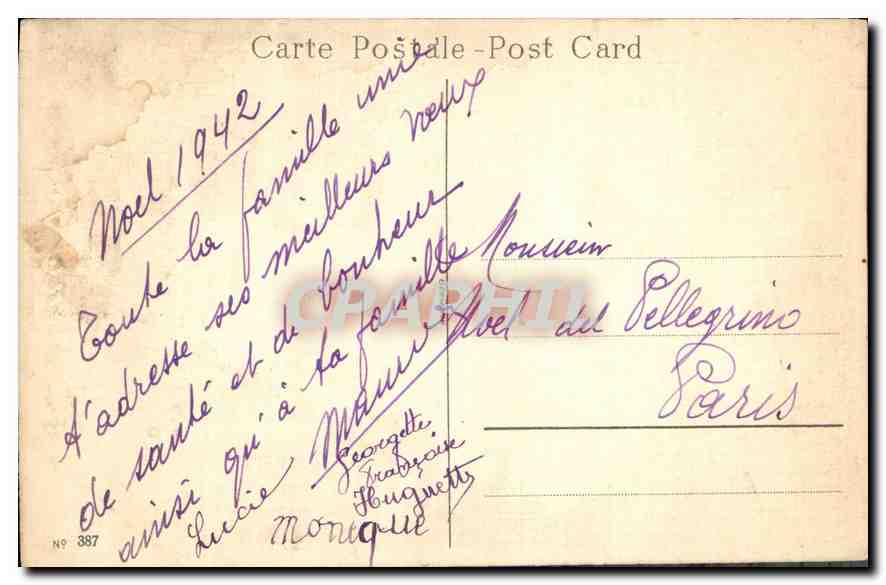 CPA Bonne Fete Fleurs — Verso
