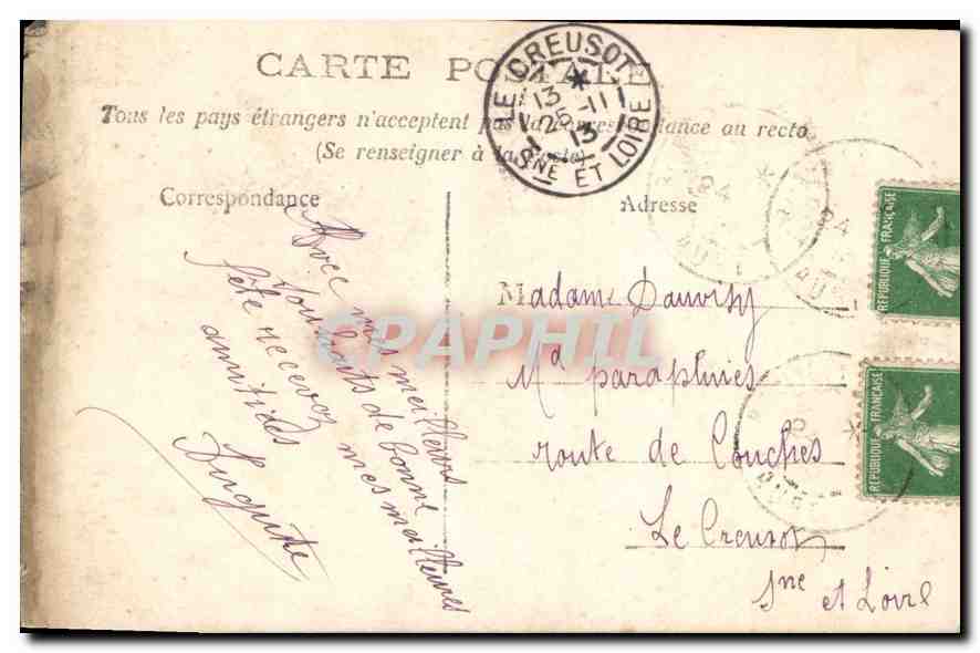 CPA Fantaisie Femme — Verso
