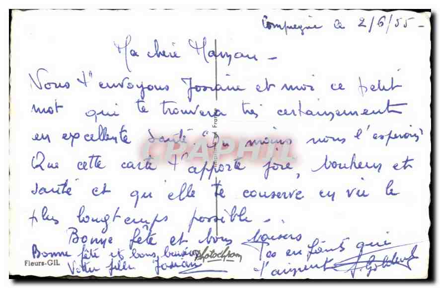 CPA Bonne Fete Maman Fleurs — Rückseite