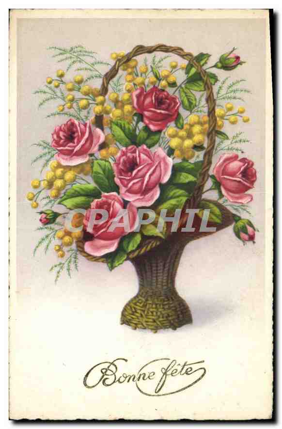 CPA Bonne fete Fleurs