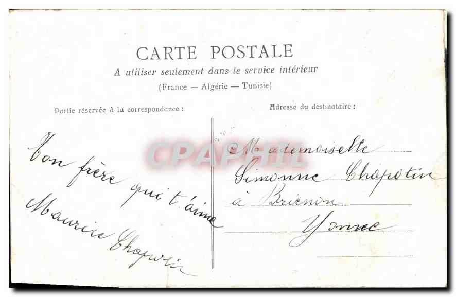 CPA Gentiment vers l'Eglise s'en allerent a pas lents  — Rückseite