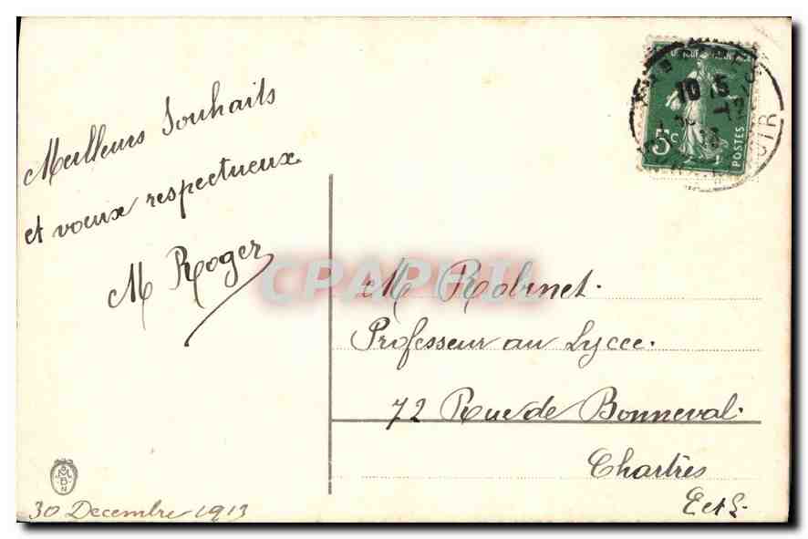 CPA Bonne annee  — Rückseite