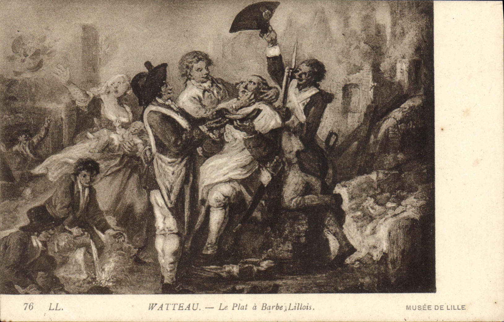 CPA Watteau Le Piat a Barbe Lillais Musee de Lille 