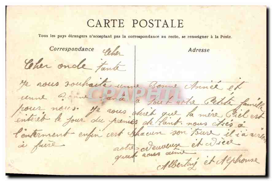 CPA Bonne Annee Fleurs — Rückseite