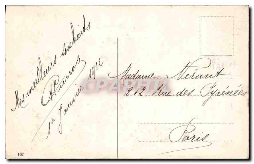CPA Bonne Annee  — Rückseite