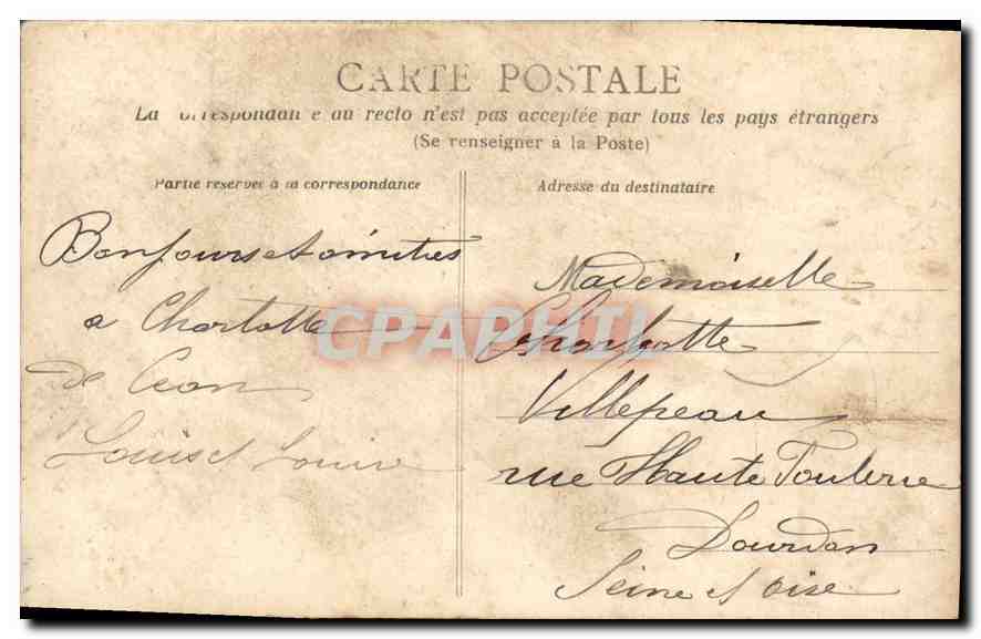 CPA Type de Pecheur  — Verso