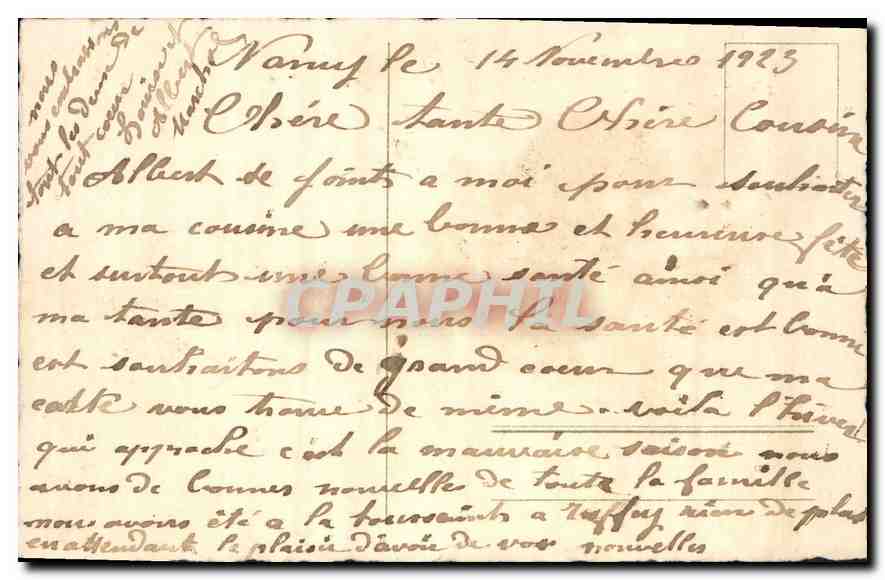 CPA Fantaisie Fleurs — Rückseite