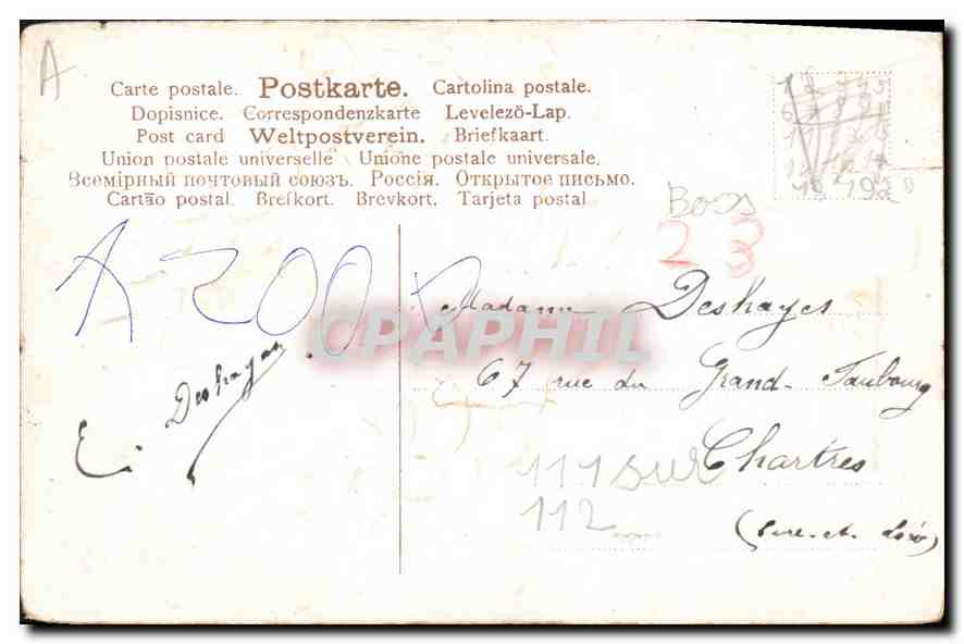 CPA Fantaisie Fleurs — Rückseite