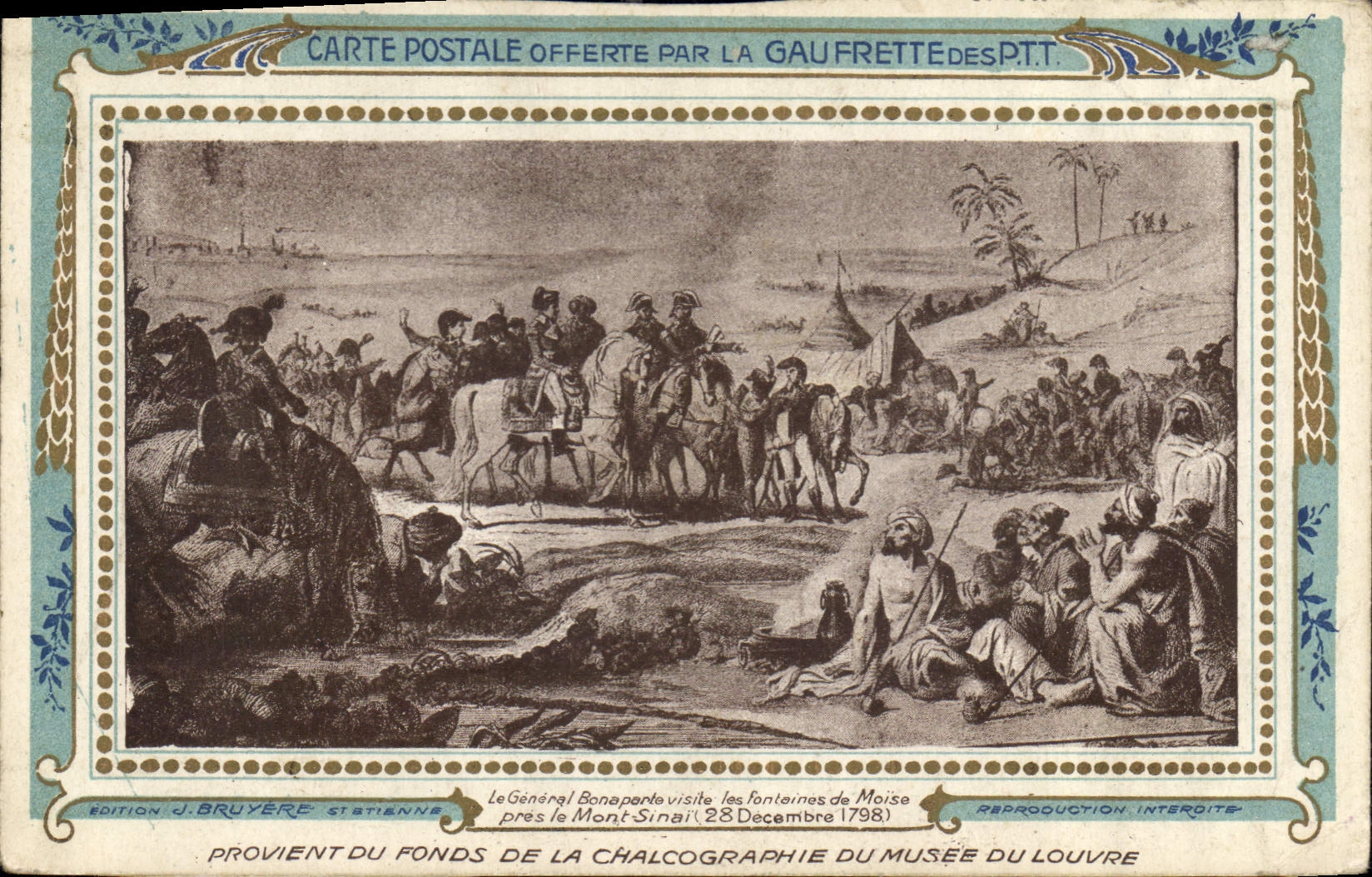 CPA Le general Bonaparte visite les fontaines de Moise pres le Mont Sinai