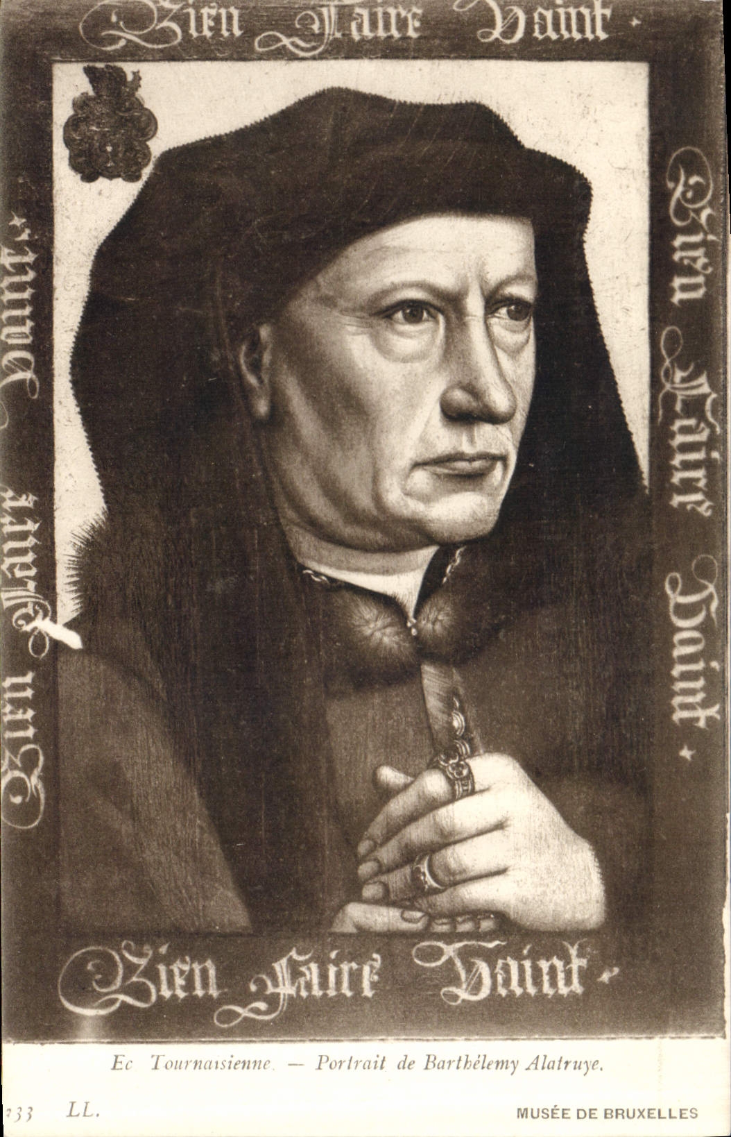 Portrait de Barthélemy Alatrue — École Tournaisienne — Musée de Bruxelles
