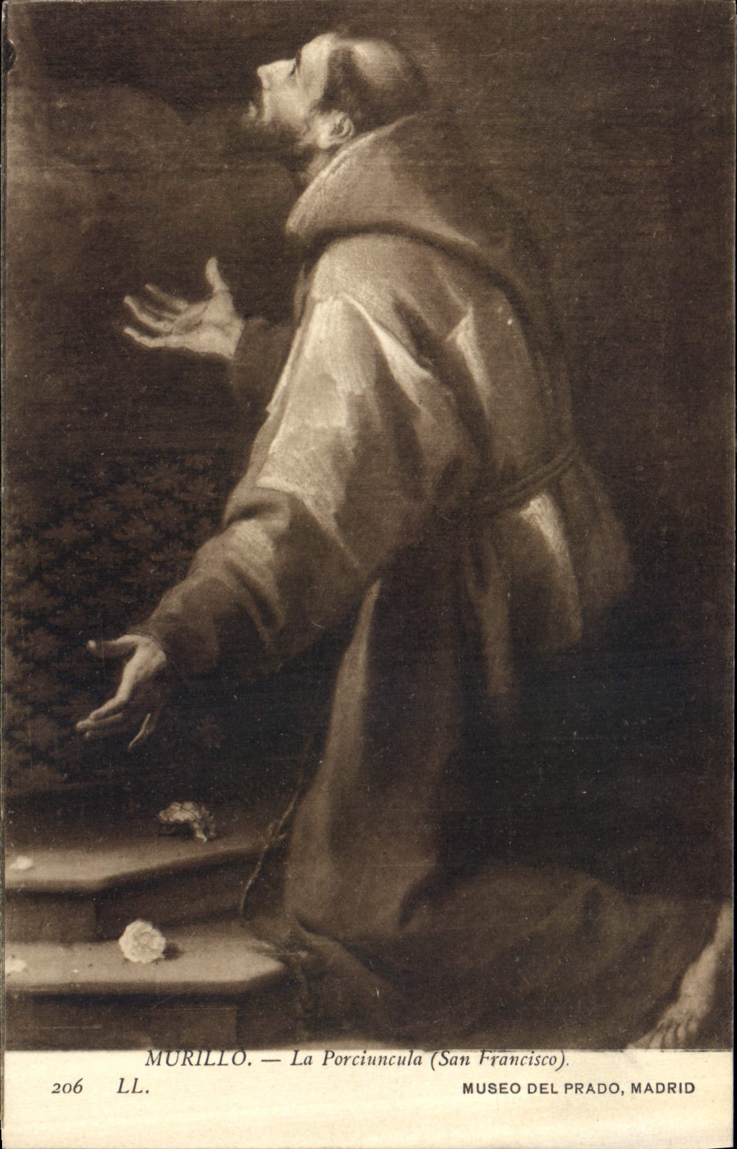 CPA Murillo La Porciuncula San Francisco Museo del Prado Madrid 