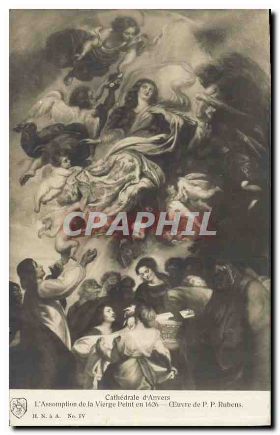 CPA Cathedrale d'Anvers l'Assomption de la Vierge Peint en 1626 Ceuvre de P P Rubens 