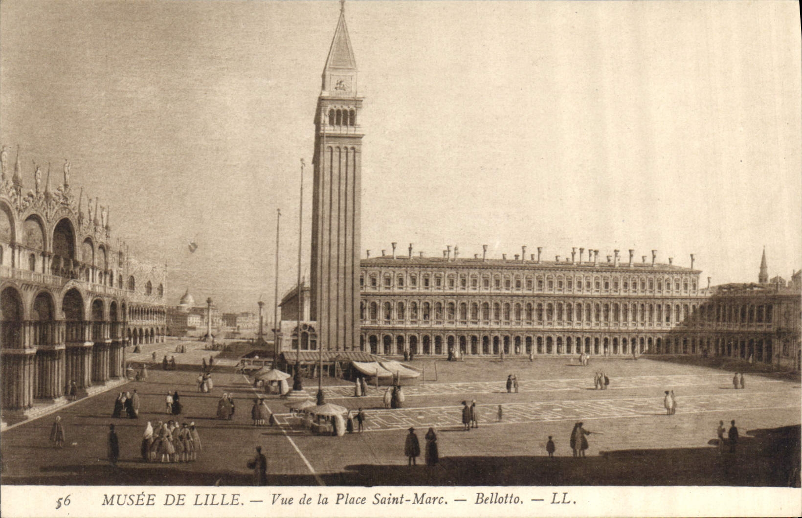 CPA Musee de Lille Vue de la Place Saint Marc Bellotto 