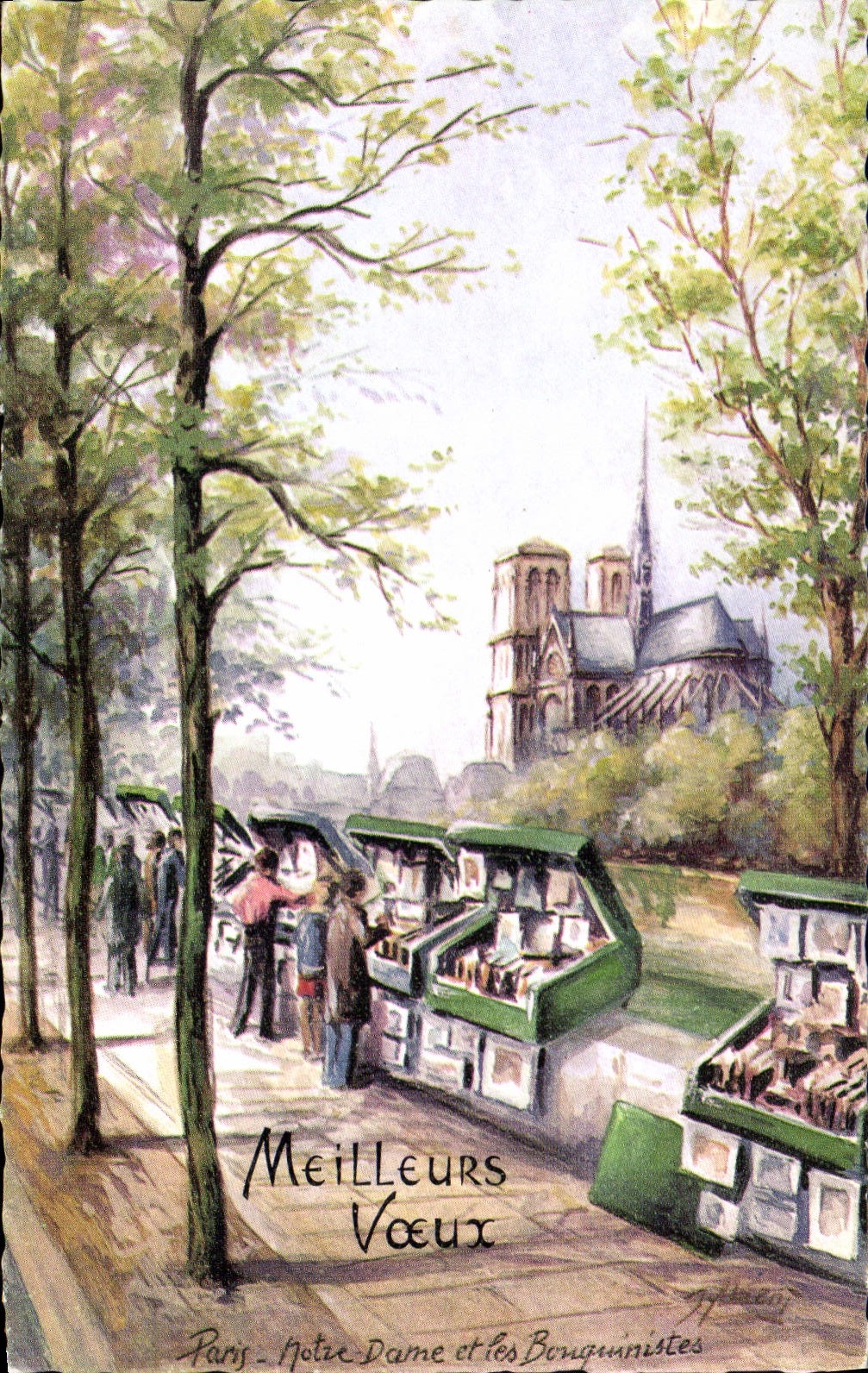 CPA Meilleurs Voeux Paris Notre Dame 