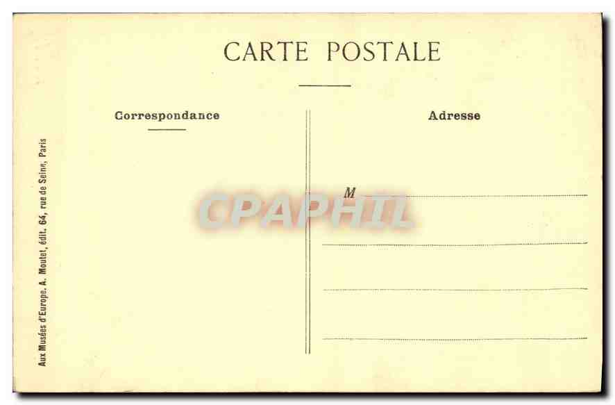 CPA Florence Leonard de Vinci Madone et son file  — Rückseite