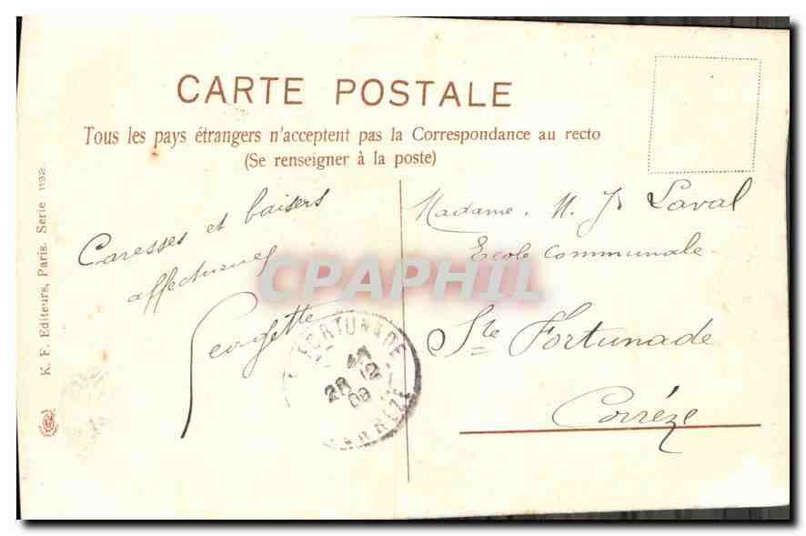 CPA Fantaisie Enfant — Rückseite