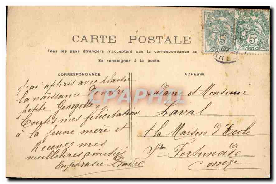 CPA Fantaisie Enfant — Rückseite