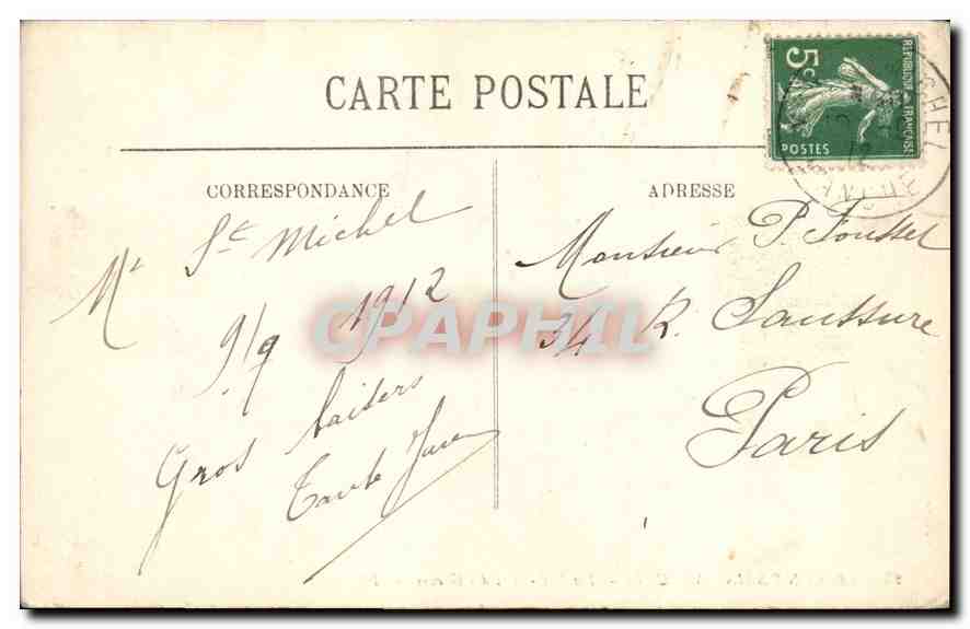 El Monte Santo Michel — Los Prés-Salés des Grèves — LL. n°25 — Reverso