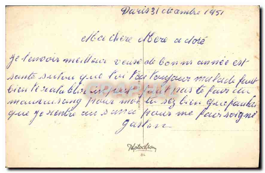CPA Fantaisie Fleurs — Rückseite