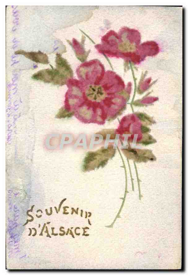 Flores rosas — Recuerdo de Alsacia — editor desconocido - Anverso