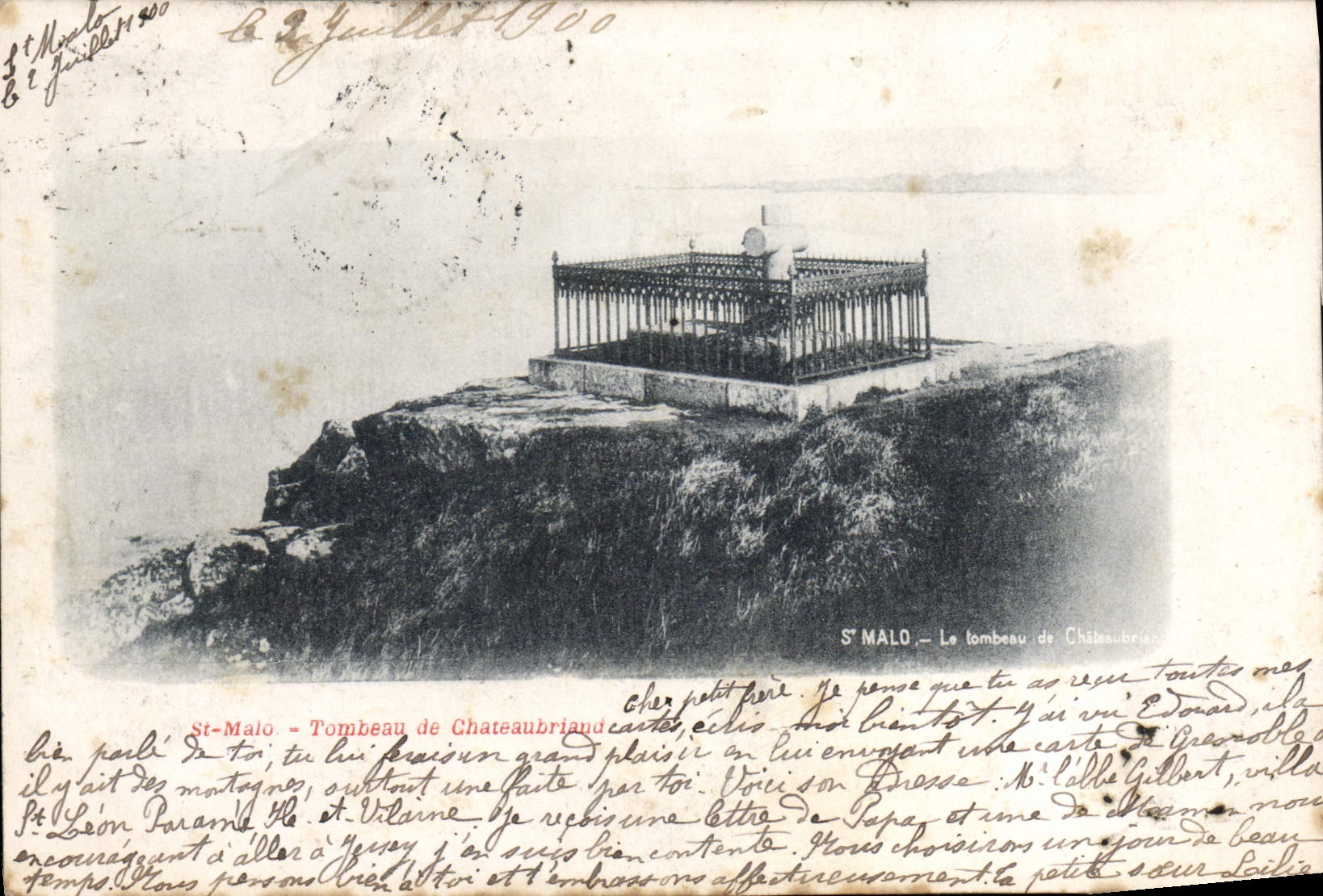 St-Malo — Tombeau de Chateaubriand — éditeur inconnu, n° de série non visible