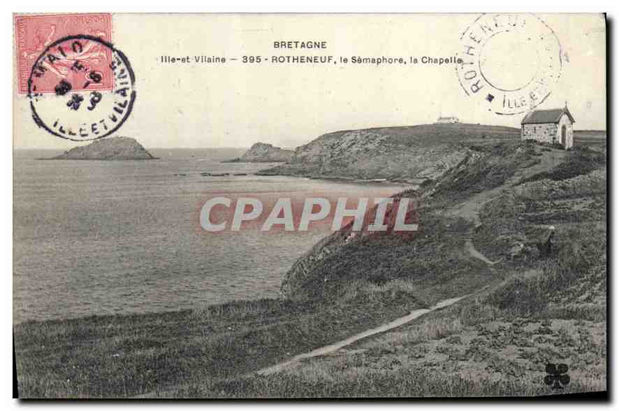 Rotheneuf, le Sémaphore, la Chapelle — Bretagne — Ille-et-Vilaine, n°395