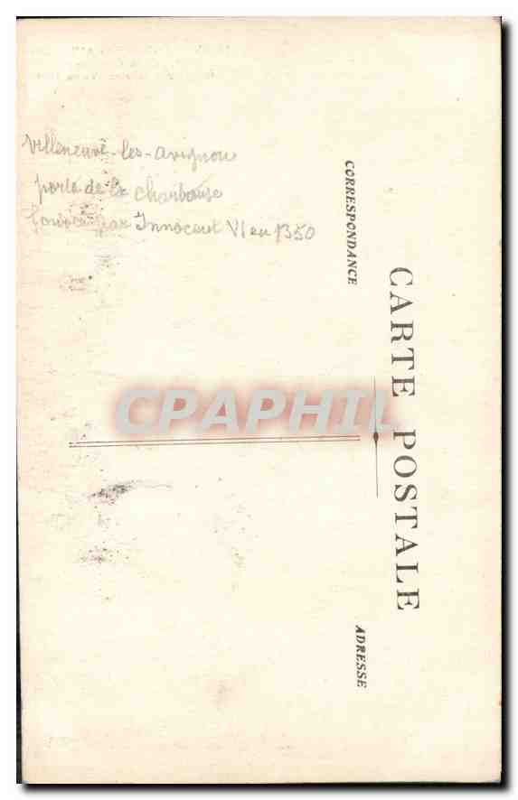 CPA Porte de la Chartreuse Villeneuve les Avignon — Verso