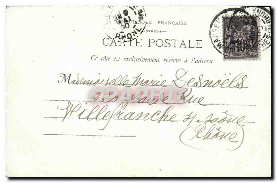 Marseille — Palais Longchamp — E.L. Phot — Verso