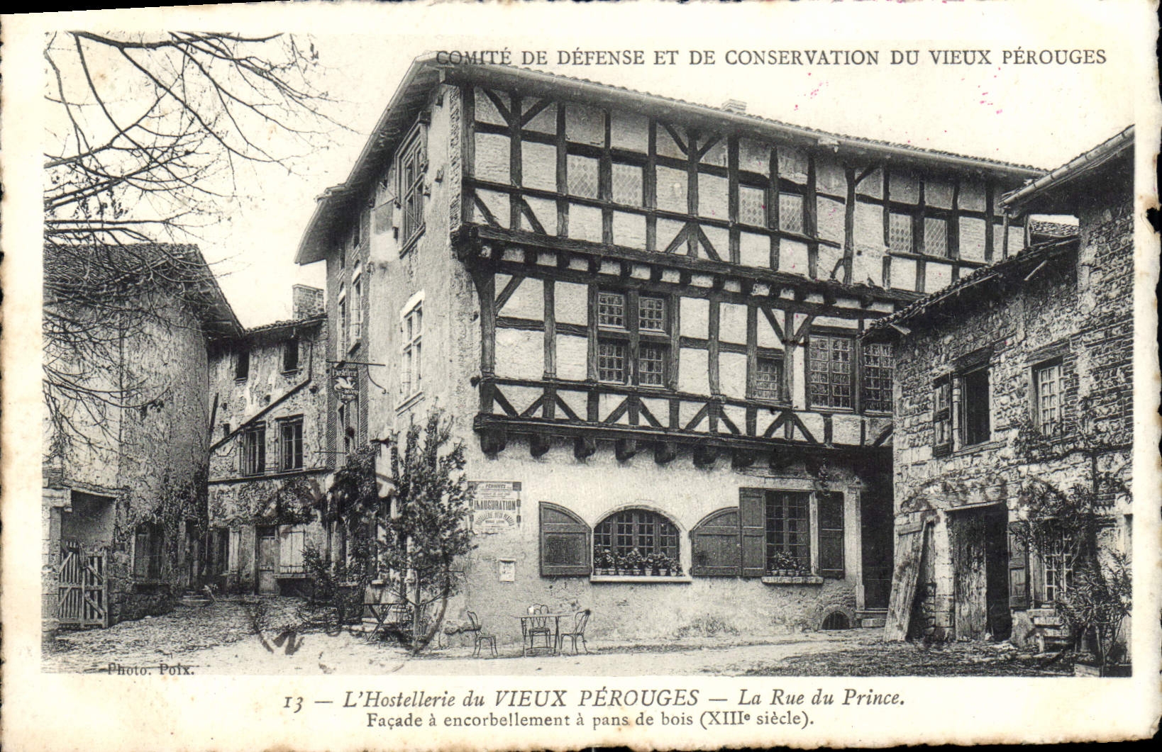 CPA Comite de defense et de Conservation du Vieux Perouges l'Hostellerie du Vieux Perouges La Rue du
