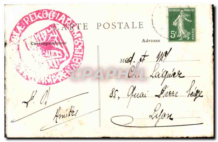 CPA Comite de defense et de Conservation du Vieux Perouges l'Hostellerie du Vieux Perouges La Rue du — Rückseite