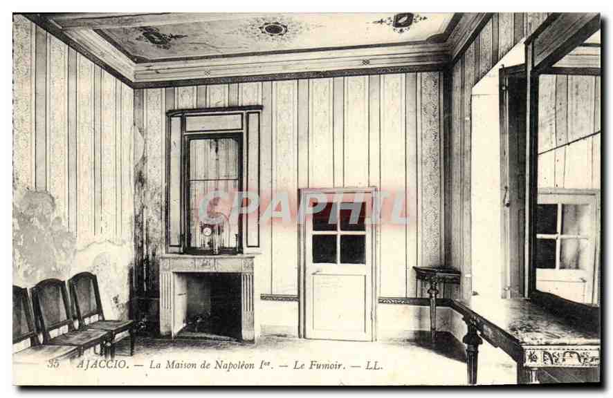 CPA Ajaccio La Maison de Napoleon I Le Fumoir 