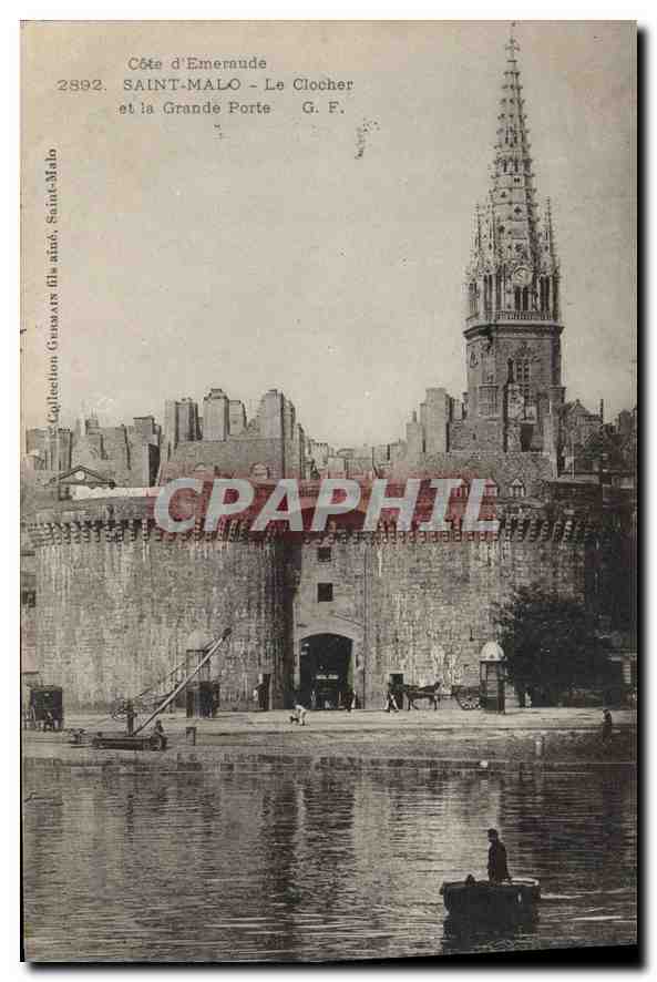 Saint-Malo - De Klok en de Grote Poort — G. F. — Côte d'Émeraude, n°2892