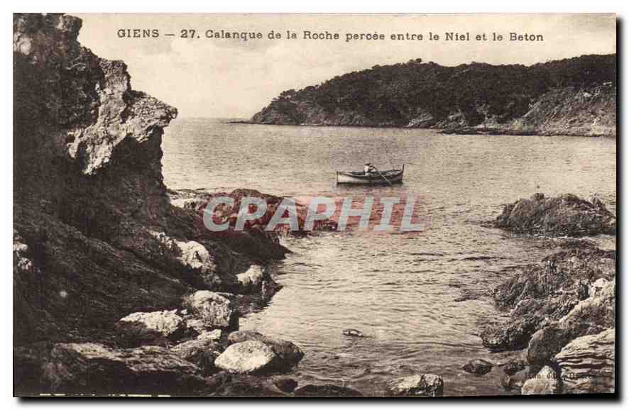 Giens — Calanque de la Roche percée entre le Niel et le Beton — n°27