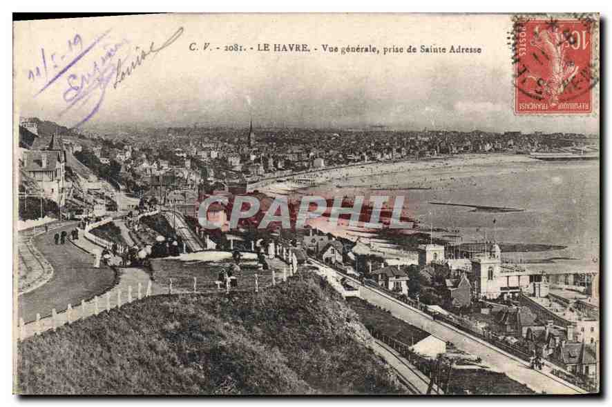 CPA Le Havre Vue generale prise de Sainte Adresse 