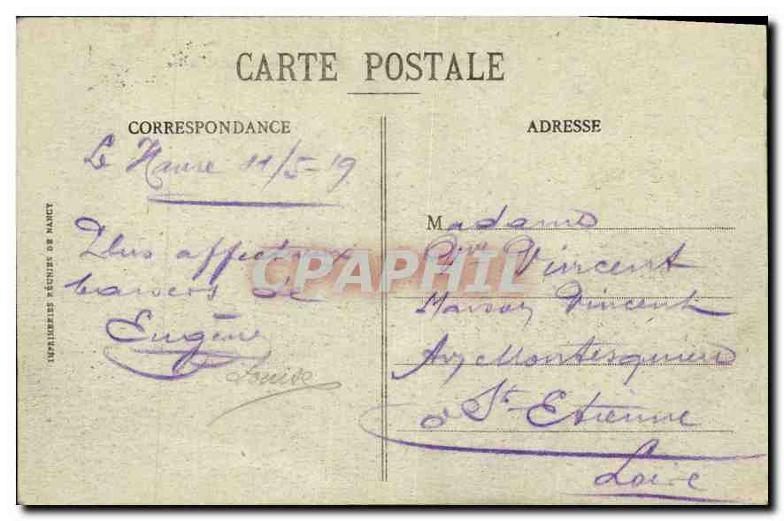 CPA Le Havre Vue generale prise de Sainte Adresse  — Rückseite