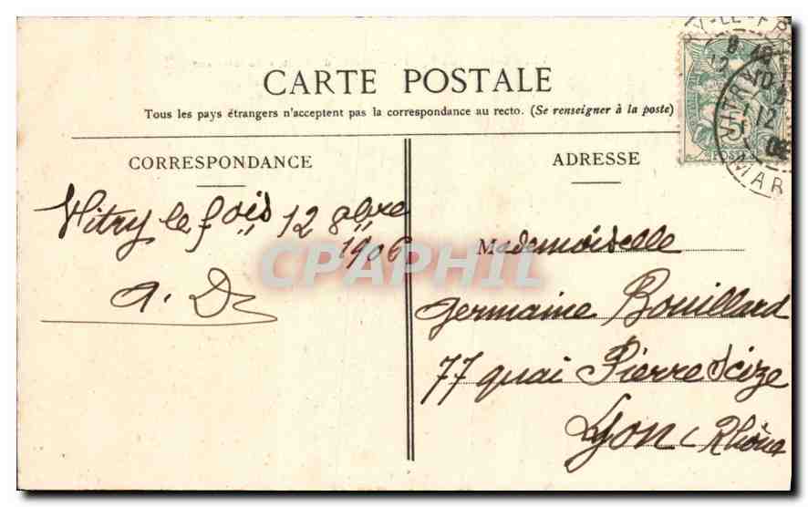 CPA Virty Le Francois Porte du Pont cote interieur  — Verso