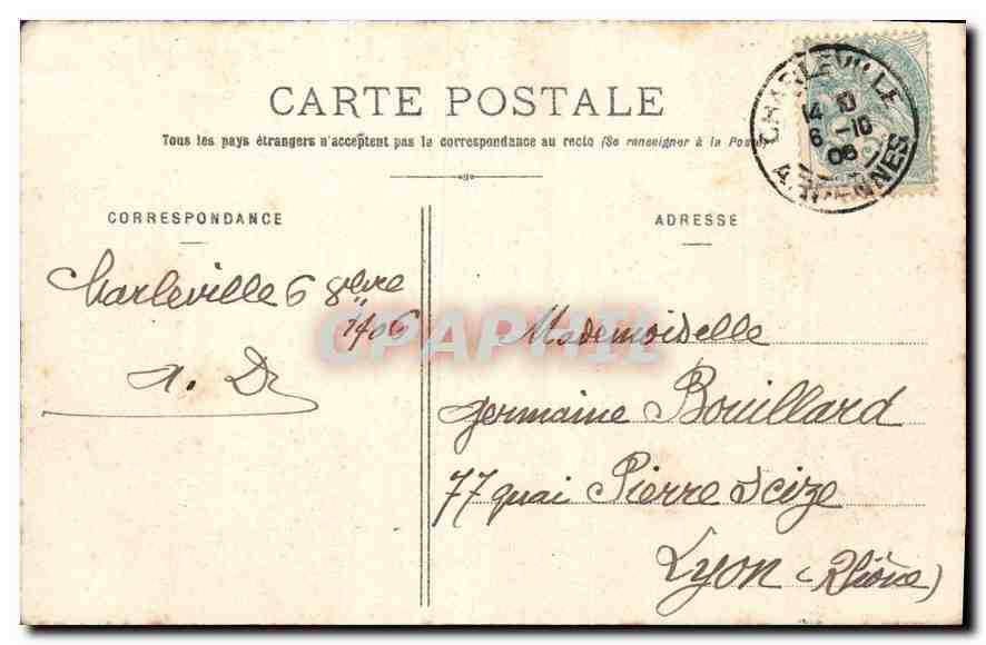 CPA Mezieres Portail de l'Eglise Cote Sud  — Rückseite
