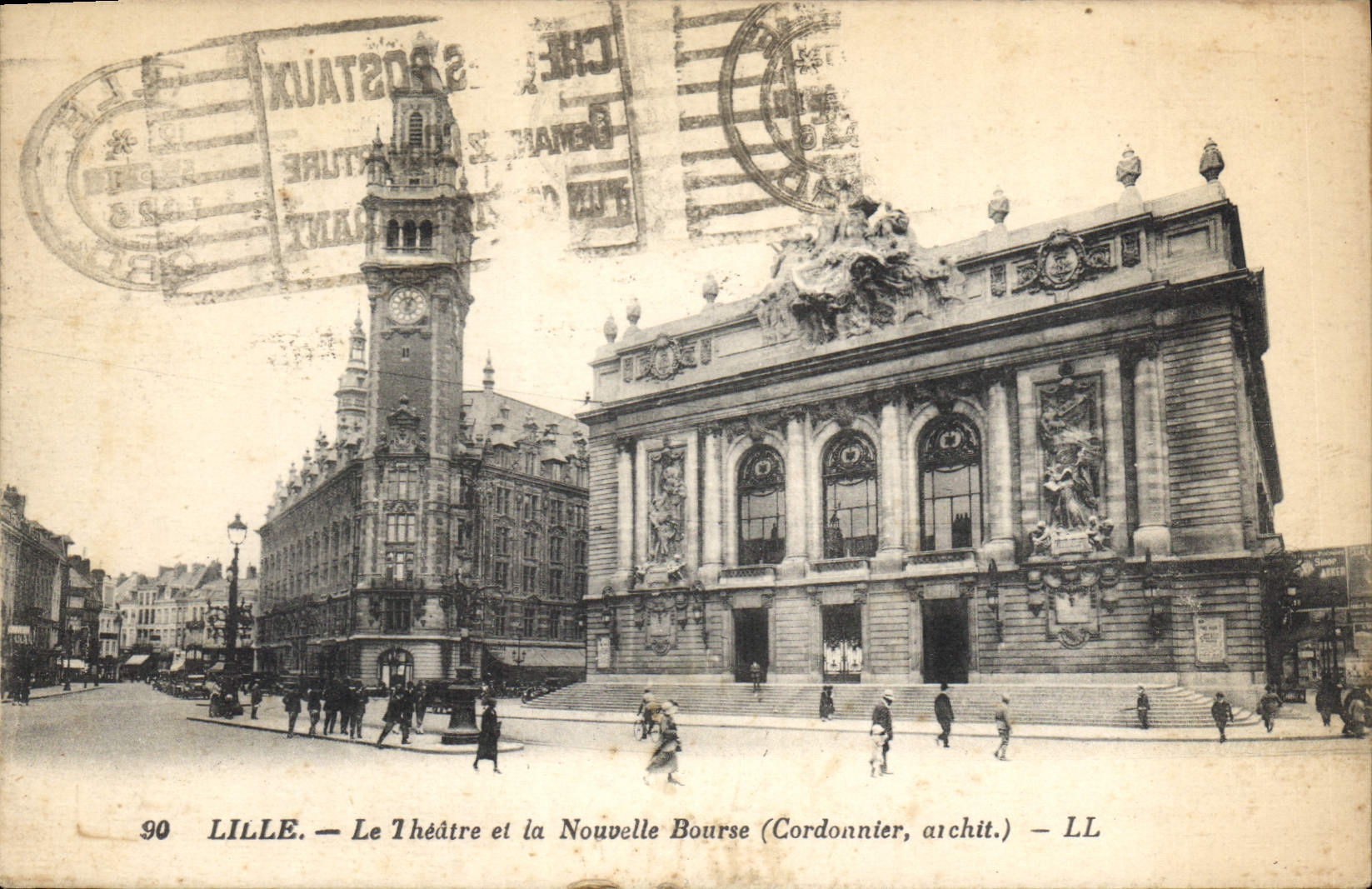 CPA Lille Le Theatre et la Nouvelle Bourse Cordonnier 