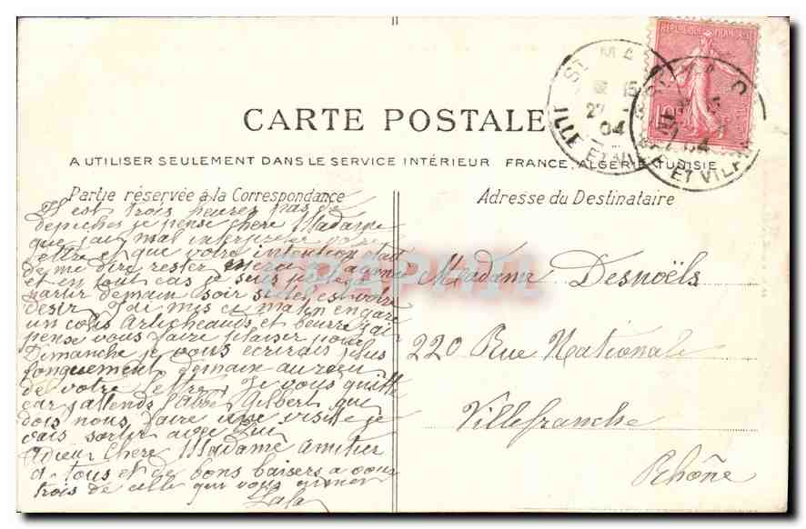 CPA Le Mont Saint Michel A mer basse  — Verso