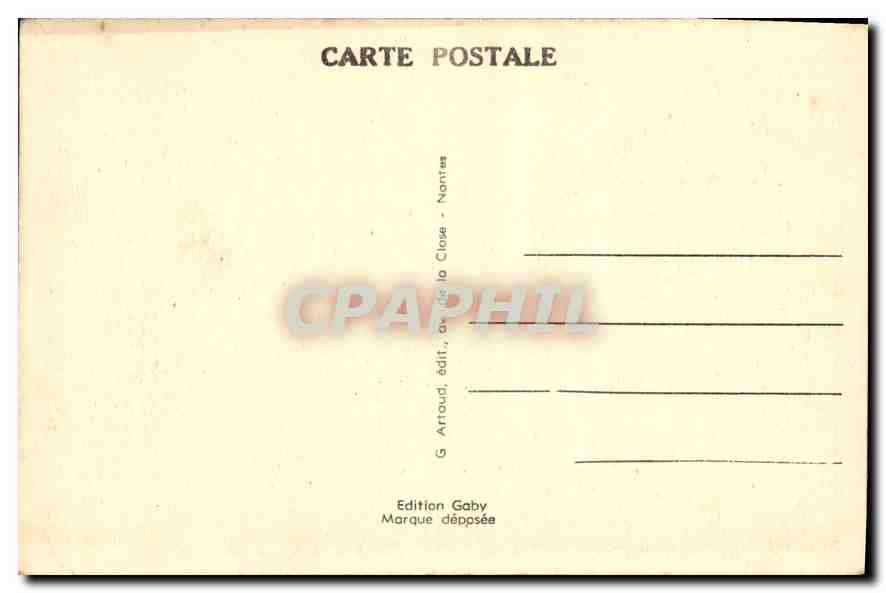 Passage du Gois (Vendée) — Le Passage du Gois à la tombée du jour — G. Artaud, édit. de la Close - Nantes — Back