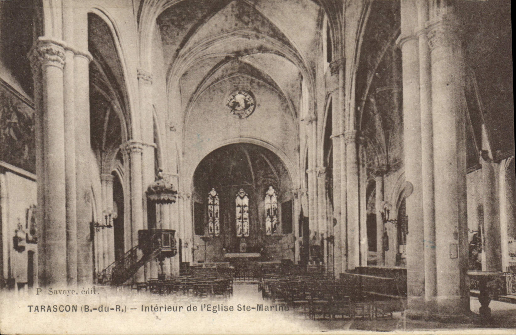 Tarascon (B.-du-R.) — Intérieur de l'Église Ste-Marine — P. Savoye, édit.