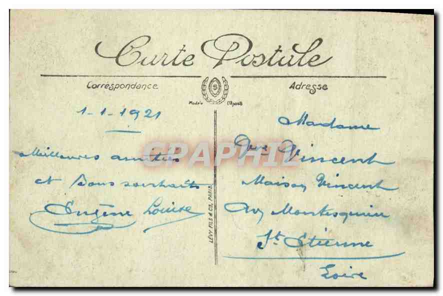 CPA Biarritz Le Casino Municipal  — Verso