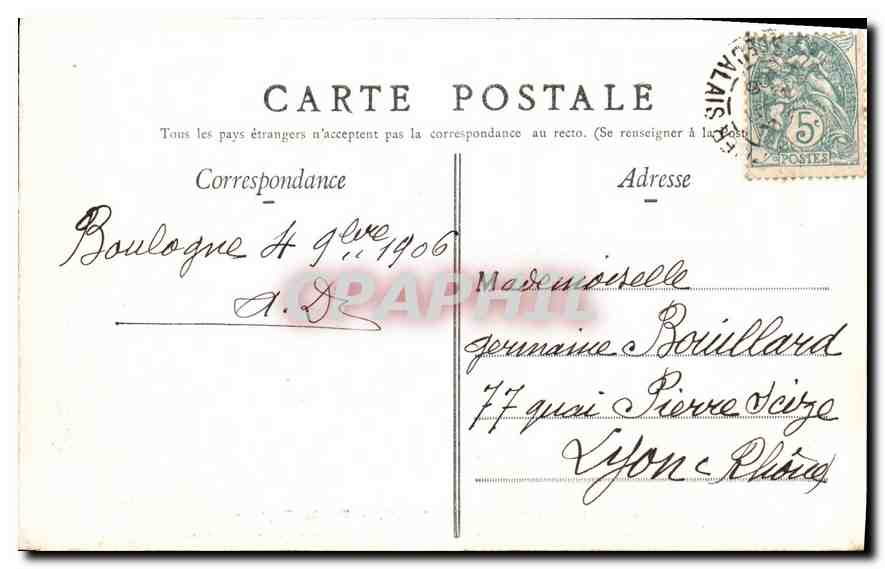 Boulogne-sur-Mer — Puerta Gayole — Edición Galeries des Deux-Ponts 17 — Reverso
