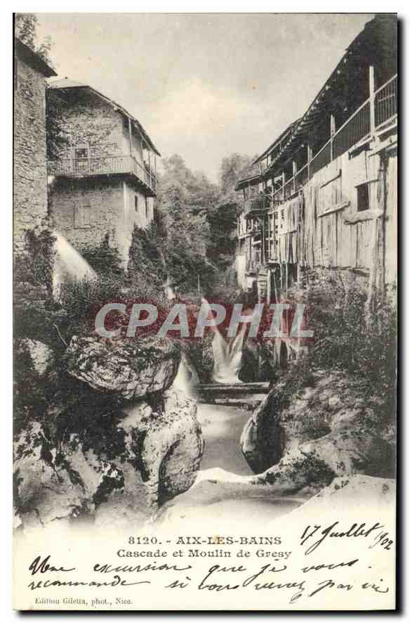 CPA Aix les Bains Cascade et Moulin de Gresy 