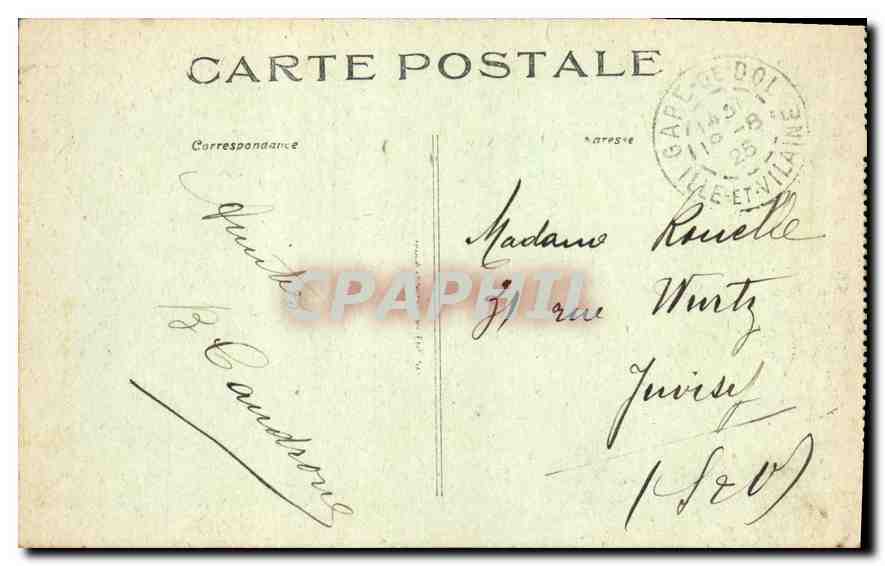 Côte d'Émeraude — Grabmal von Chateaubriand — Verlag Saint-Malo, n° 202 — Rückseite