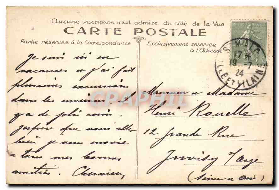 Saint-Malo — Vue générale — Édition de 1906 — Reverso